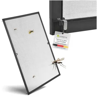 Juskys Fliegenschutzgitter mit Aluminiumrahmen 100 x 120 cm anthrazit