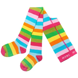 WERI SPEZIALS Strumpfhersteller GmbH Strickstrumpfhose Kinderstrumpfhosen Unisex >>Große Blockringel<< weiche Baumwolle (1 St) grün 92-98