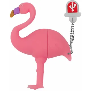 16GB USB-Stick Niedliches Flamingo-Muster mit Lanyard, Pen Drive und Memory Stick-Stick für Familie und Freunde