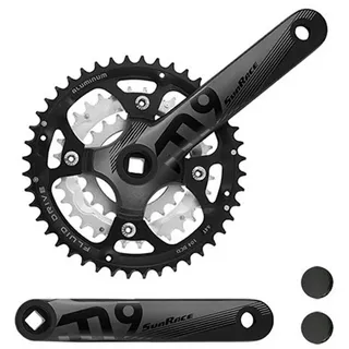 SunRace Fcm914 Cua 9s Kurbelgarnitur - Black - 175 mm