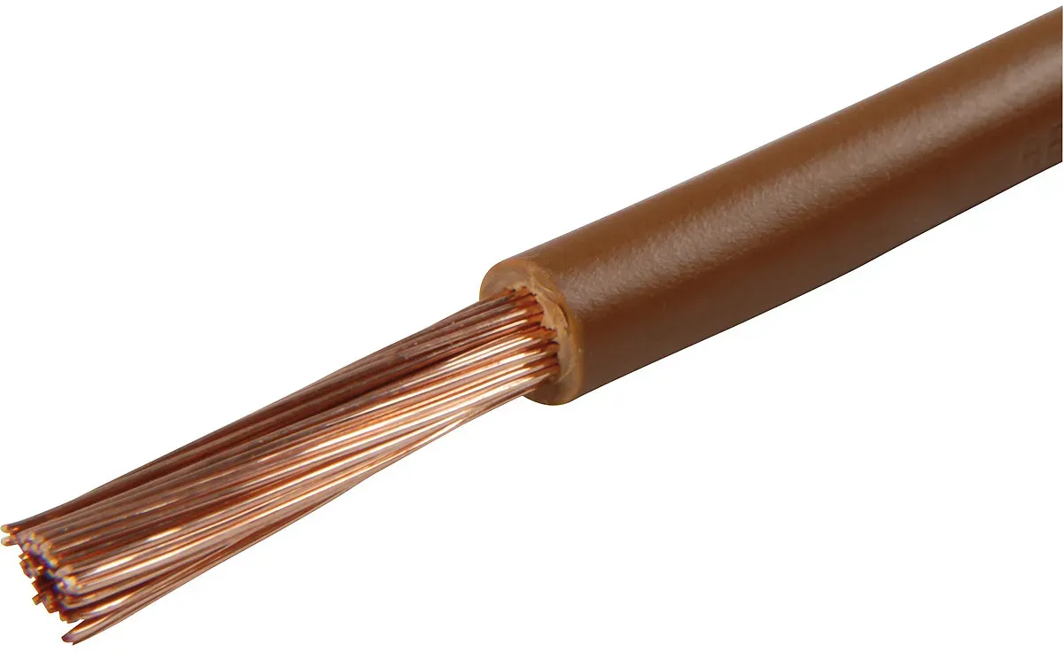 HERTH&BUSS Kabel, FLY, 1x 6,0mm2, 50m braun - 51275111007 - braun