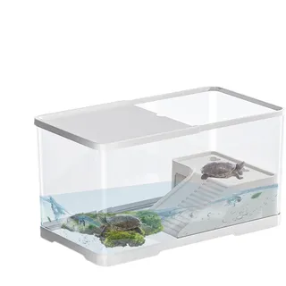 Miyanvuo Terrarium, Reptilien Terrarium Mit Sonnenplatz, Reptilien, Wasserschildkröten Habitat für Kleine