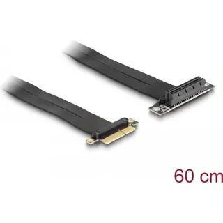 DeLock Riser Karte PCI Express x4 Stecker zu x4 Slot 90° gewinkelt mit Kabel 60 cm
