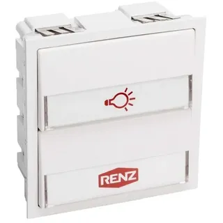 RENZ Tastenmodul (alt: 97-9-85104) mit 1 Klingel-/Lichttaster weiss