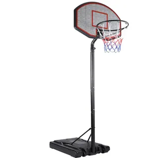 DEUBA Basketballkorb Outdoor Indoor mit Ständer höhenverstellbar 205- max. 305cm rollbar 70kg Standfuß Kinder Erwachsene Basketball Hoop Stand