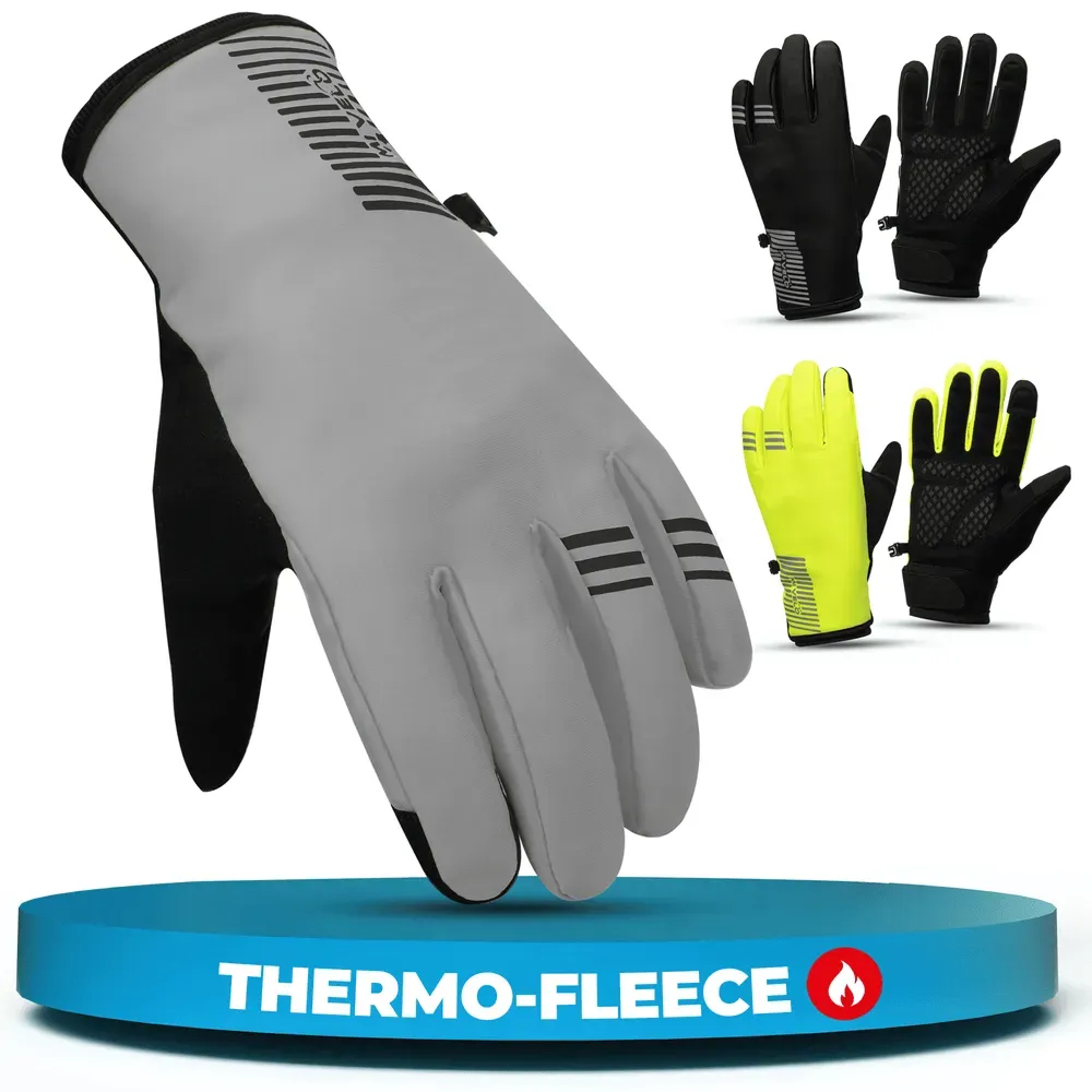 Winterhandschuhe mit Thermo-Fleece & 3M Isolierung „THERMO-PLUS“ - Vollreflektierend - XXL