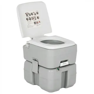 Costway 20+10L Campingtoilette mit abnehmbarem Abwassertank,