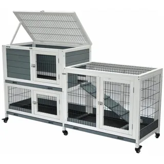 nanook shop Indoor Kleintierstall Leo 146 x 89 cm grau