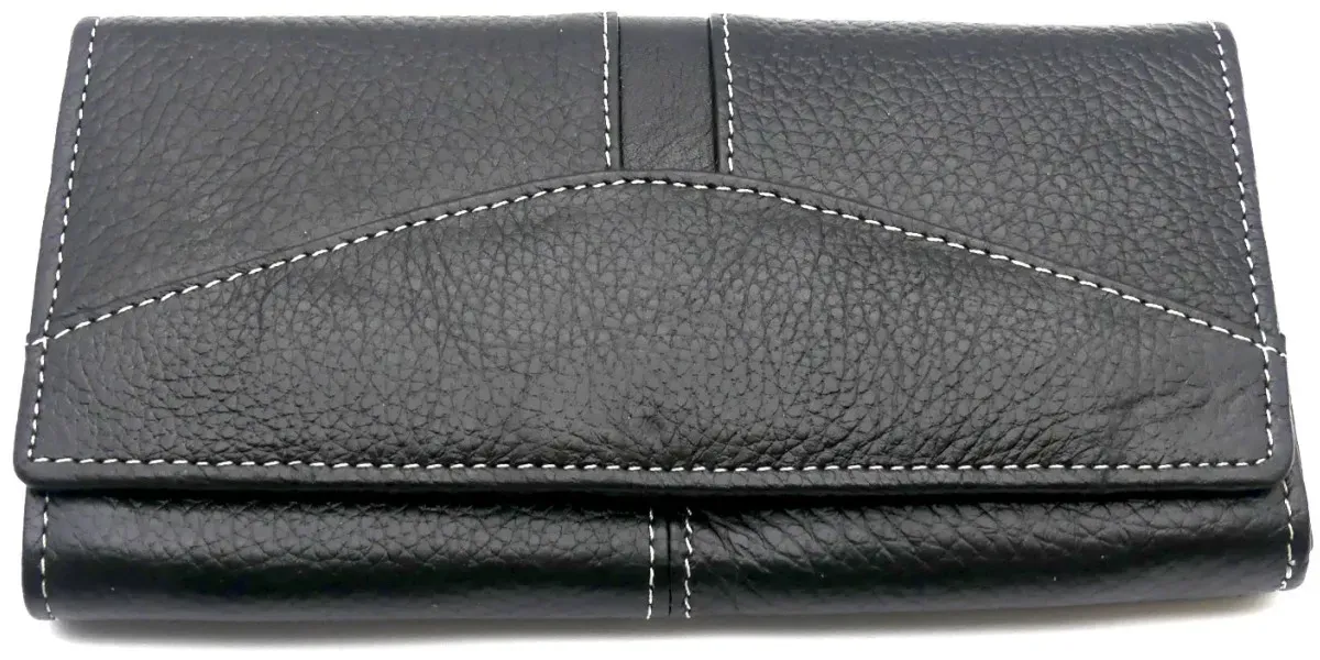 hochwertige Geldbörse Beutel Portemonnaie Brieftasche Wallet Schwarz Münzfach