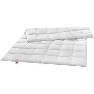 sleepling Premium Luxus Daunendecke, Ganzjahresdecke, 135x200 cm, Steppbett, allergikergeeignet - weiß