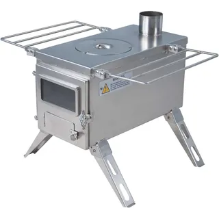 Winnerwell Nomad Medium Zeltofen | Kleiner tragbarer Holzofen für Zelte, Unterkünfte und Camping | 800 Cubic Inch Firebox | Präzisions-Edelstahlkonstruktion | Enthält Schornsteinpfeife