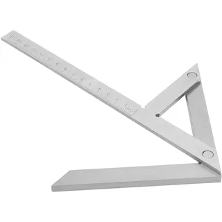 Zentrierwinkelmesser Edelstahl Zentrierwinkel Finder Holzbearbeitungszentrums-Messwerkzeug für Bau-Winkelmesser Rundplatte 150x130mm
