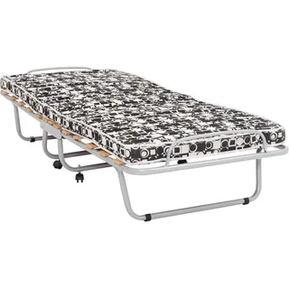 Carryhome Klappbett, Schwarz, Weiß, Alu, Textil, H2, Höhe ca. 8 cm, 80x190 cm, Schlafzimmer, Betten, Klappbetten