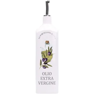 La Porcellana Bianca LA PORCELLANA Bianca, Ölflasche für die Küche, quadratisch, Porzellan, 1,1 l Fassungsvermögen