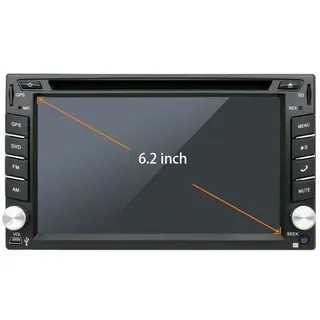 GABITECH 6.2" 2 DIN Carplay Android 13 Autoradio GPS Navi BT WIFI DVD Autoradio (Universal 2 DIN Autoradio- Drahtlos Carplay und Android Auto) schwarz