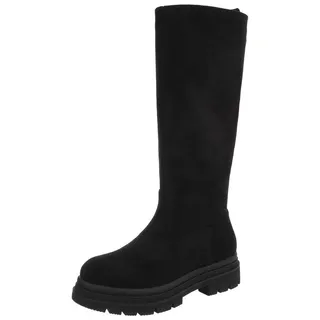 Ital-Design Plateaustiefel Damen Schwarz 37