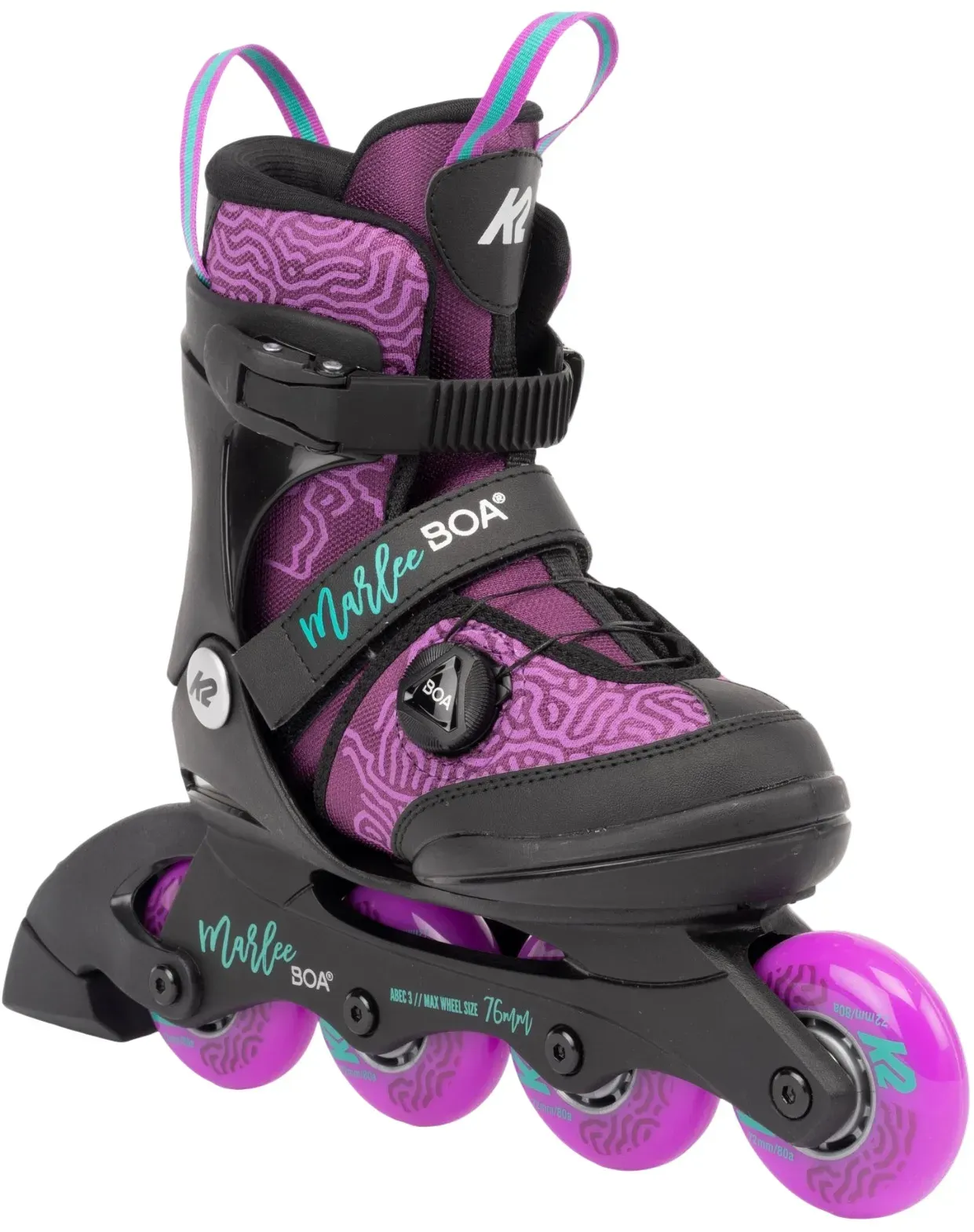 K2 Inline Skates Marlee BOA (Rollen: 72mm/80A, Kugellager: ABEC: 3) violett Mädchen