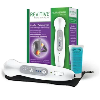 REVITIVE Massagegerät Ultraschall-Therapie, Ultraschall für zu Hause bei Verletzungen, Beschwerden und Zerrungen weiß