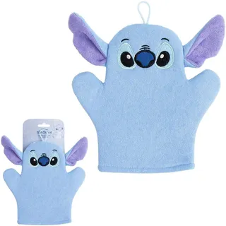 Cerdá LIFE'S LITTLE MOMENTS Stitch weicher und peelender Waschhandschuh | Stitch Badehandschuh, lustiges und effektives Badeerlebnis