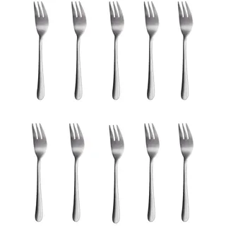 GRÄWE Kuchengabeln 10 Stück Edelstahl Serie PRAG