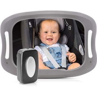 Reer BabyView LED Auto-Sicherheitsspiegel mit Licht, grau