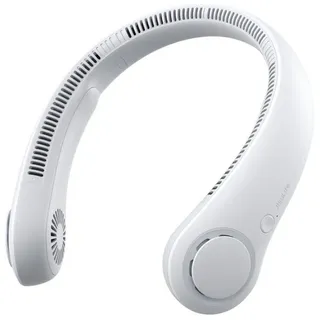 Jisulife Akku-Ventilator Nackenventilator 3, 360° Nackenventilator mit 78 Luftauslässen freihändige Kühlung grau