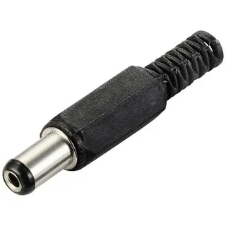 TRU Components Niedervolt-Steckverbinder Stecker, gerade 5.5mm 2.1mm