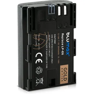 Blumax Gold Edition Akku für Canon LP-E6 mit 2040mAh & Sanyo Zellen kompatibel mit Canon EOS 5d 7d 60d 60Da 6d 70d 7d Mark II 5D Mark II III Batterie