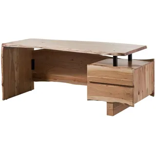 MASSIVMOEBEL24.DE Schreibtisch Akazie 170x70x76 natur lackiert PURE ACACIA #150