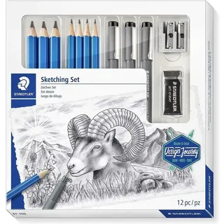 Staedtler Zeichenbleistift Mars® Lumograph® Zeichen Set + Pigment Liner