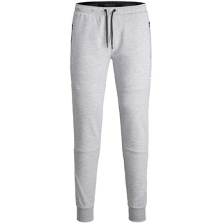 JACK & JONES Sweathose Will in hellgrauem Melange-M