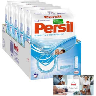 Persil Sensitive Megaperls 90 Waschladungen (5 x 18) Waschladungen + ein 10 € Persil Service Gutschein