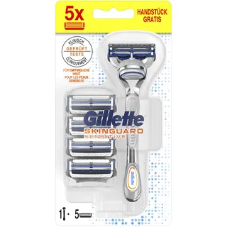 Gillette SkinGuard Sensitive Systemklingen 5er + Handstück