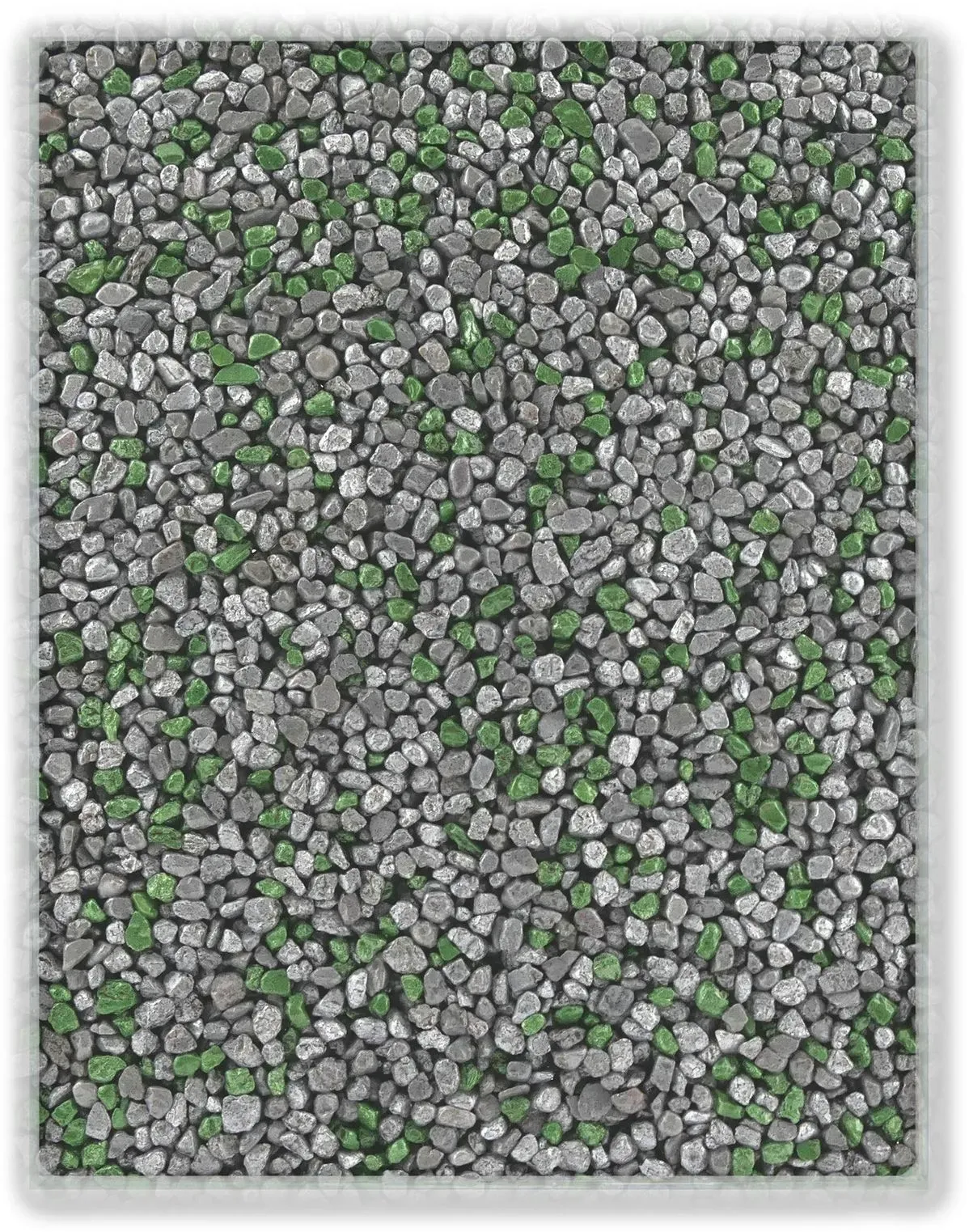 Terralith Farbmuster Metallic Steinteppich -metallic mix 204-, Körnung: fein (2-4 mm)