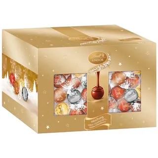 LINDT Schokolade, Lindt Lindor Kugeln Mixkarton Weihnachten Schokolade Packung 475g