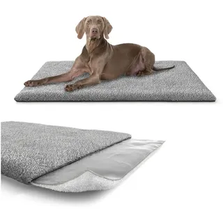 Knuffelwuff selbsterwärmende Thermomatte Melbourne aus kuscheligen Lammfellimitat 80x60cm Grau