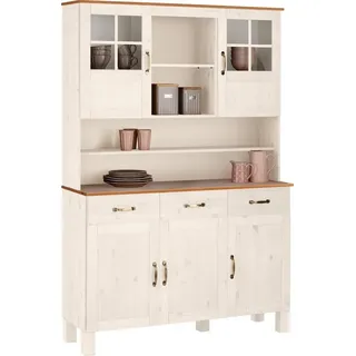 Home Affaire Küchenbuffet »Alby«, Breite 125 cm, 2 Glastüren, 2 Schubladen, weiß