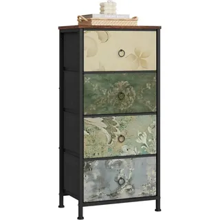 Woltu Kommode, Mehrfarbig, Metall, Patchwork, 4 Schubladen, Rechteckig, eckig, 45x95x30 cm, Wohnzimmer, Kommoden & Sideboards, Kommoden