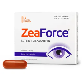 ZeaForce – perfekte Sehkraft mit nur 1 Kapsel/Tag. Konzentrierte Zusammensetzung. Vielfältige Wirkung. Flüssige Formel für schnellere Wirkung. Laborgeprüft (1er Pack)