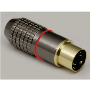 BKL Electronic 0212014 Miniatur-DIN-Rundsteckverbinder Stecker, gerade Polzahl: 8 Chrom 1St.