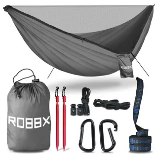 ROBBX Hängematte Hängematte Outdoor, Geringes Gewicht grau