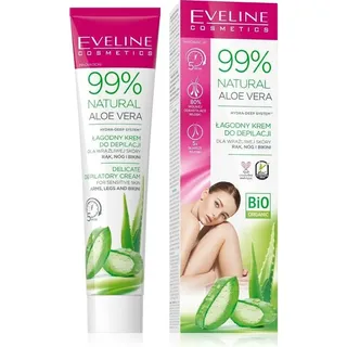 Eveline Cosmetics Eveline Eveline 99% Natural Aloe Vera Mild Depilatory Cream - Sensitive Skin 125ml