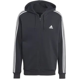 adidas Essentials 3-Streifen Kapuzenjacke Herren Schwarz S