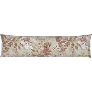 LIVARNO home Feinbiber-Wendekissenbezüge / Kissenbezüge für Seitenschläferkissen (Floral braun)