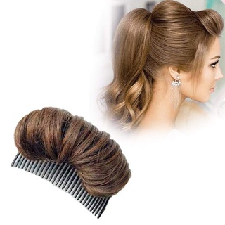 Unsichtbares Flauschiges Haarpolster, Bump Up Comb Clip Haarknoten, Bump It Up Volumen Haar Basis, Haarverdickung Flauschige Perücke Haarpolster Haarbasis Bump Styling Insert Tool DIY(Hellbraun)