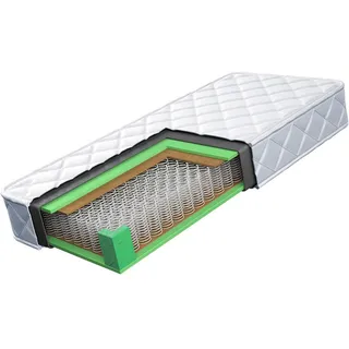 Boxxx Federkernmatratze, Weiß, Textil, H4, 90x200 cm, Oeko-Tex® Standard 100, atmungsaktiv, alternative Größen erhältlich, Schlafzimmer