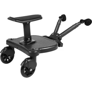 2-in-1 Buggy Board Maximale Tragkraft 25kg Universal Stehbrett Größe des Bretts 33.2x24.5cm Kiddy Board Buggyboard mit Sitz