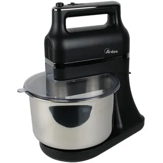 Ardes ARSBAT02 Elektrischer Handrührer mit 3,5 l Behälter - Deckel mit Schneebesen und Knethaken - Handrührer zum Rühren, Schlagen und Aufschlagen