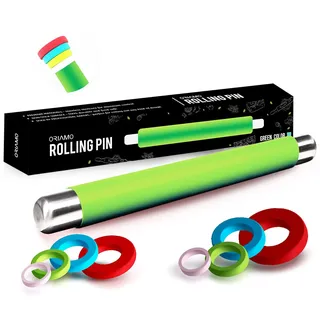 XXL Teigroller Silikon 45 cm - Nudelholz Antihaft - BPA freie Fondant Rolle für Pizza & alle weiteren Teigwaren - Nudelhölzer mit Antihaftwirkung Fondant