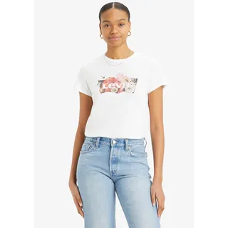 Levi's Damen, THE PERFECT Tee T-Shirt floral bw fill Bright White, L (40),